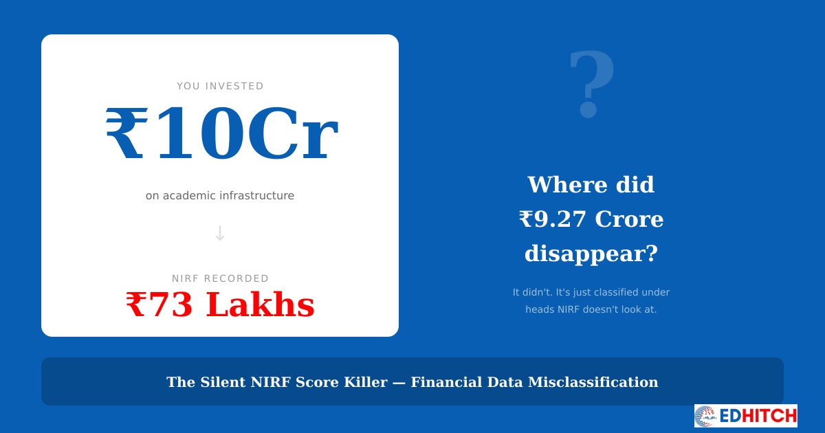 NIRF Financial Data Misclassification — The Silent Score Killer